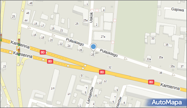 Bydgoszcz, Pułaskiego Kazimierza, gen., 30, mapa Bydgoszczy