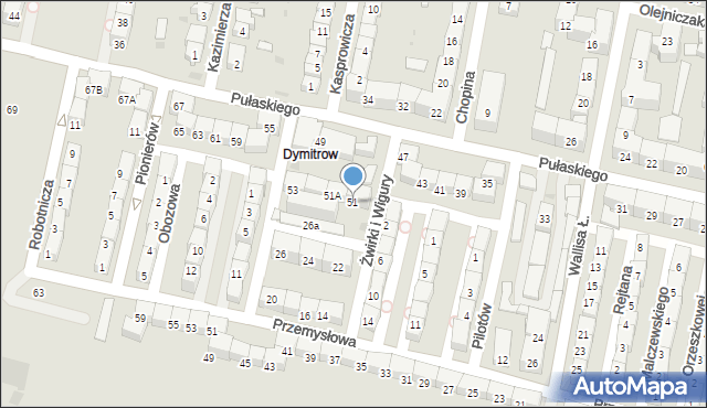 Bytom, Pułaskiego Kazimierza, gen., 51, mapa Bytomia