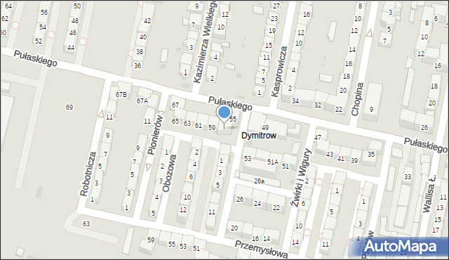 Bytom, Pułaskiego Kazimierza, gen., 57, mapa Bytomia