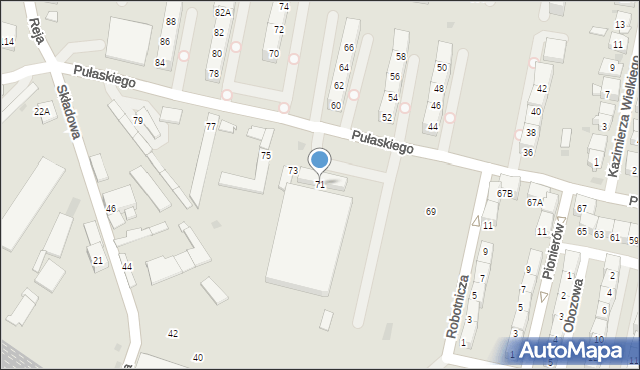 Bytom, Pułaskiego Kazimierza, gen., 71, mapa Bytomia