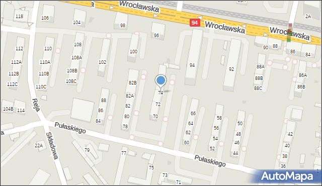 Bytom, Pułaskiego Kazimierza, gen., 74, mapa Bytomia