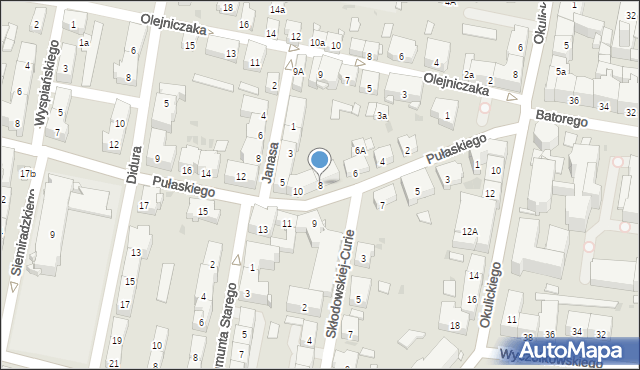 Bytom, Pułaskiego Kazimierza, gen., 8, mapa Bytomia