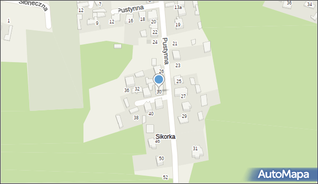 Chechło, Pustynna, 30, mapa Chechło