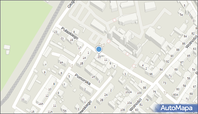 Chorzów, Pułaskiego Kazimierza, gen., 13, mapa Chorzów