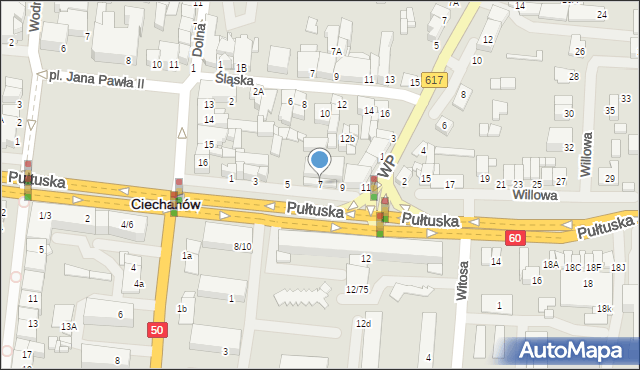 Ciechanów, Pułtuska, 7, mapa Ciechanów