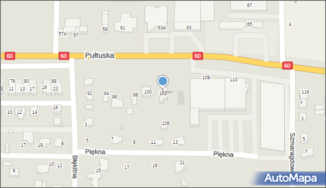 Ciechanów, Pułtuska, 102, mapa Ciechanów
