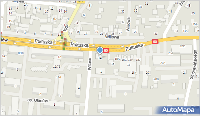 Ciechanów, Pułtuska, 14, mapa Ciechanów