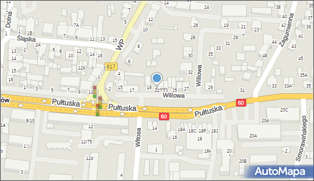 Ciechanów, Pułtuska, 21, mapa Ciechanów