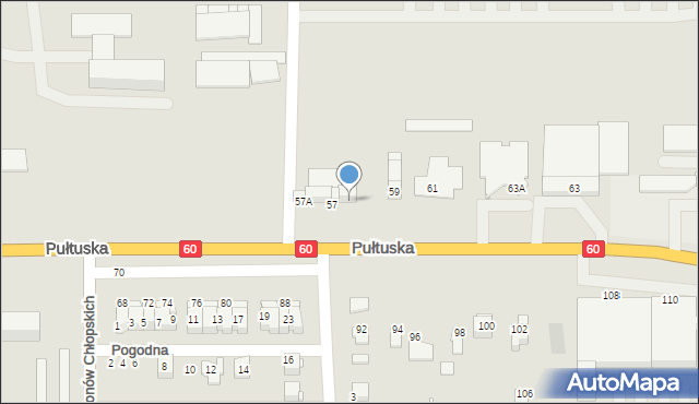 Ciechanów, Pułtuska, 57C, mapa Ciechanów