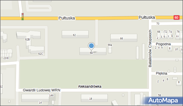 Ciechanów, Pułtuska, 64, mapa Ciechanów