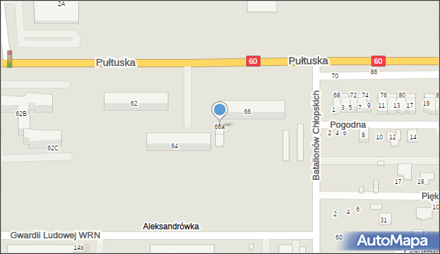 Ciechanów, Pułtuska, 66a, mapa Ciechanów