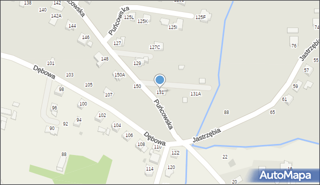 Cieszyn, Puńcowska, 131, mapa Cieszyna