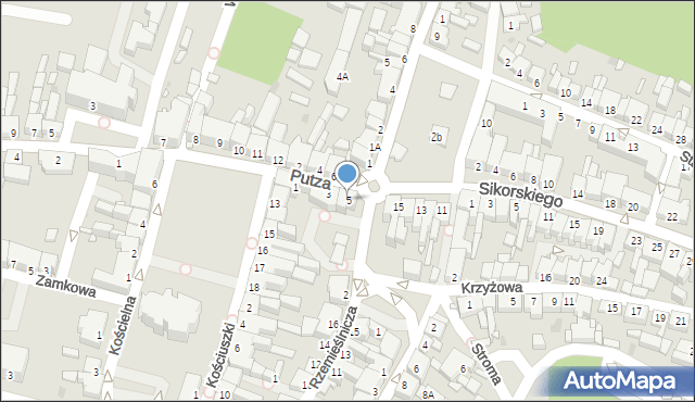 Czarnków, Putza, 5, mapa Czarnków