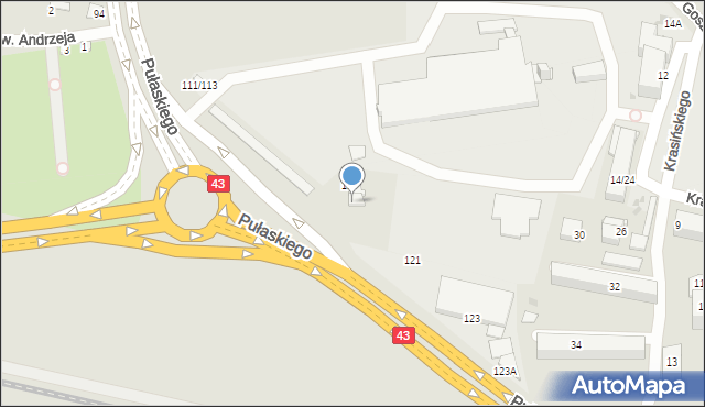 Częstochowa, Pułaskiego Kazimierza, gen., 119, mapa Częstochowy