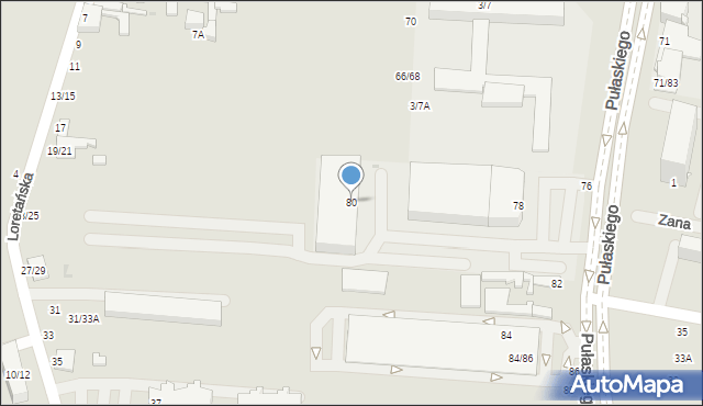 Częstochowa, Pułaskiego Kazimierza, gen., 80, mapa Częstochowy