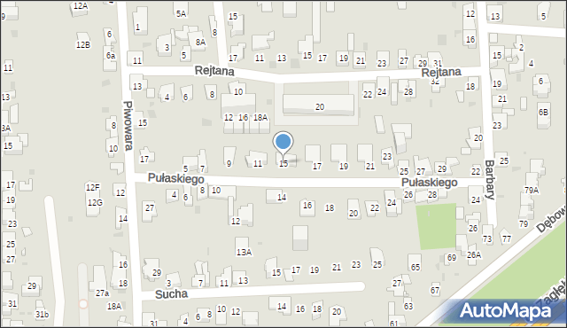 Dąbrowa Górnicza, Pułaskiego, 15, mapa Dąbrowa Górnicza