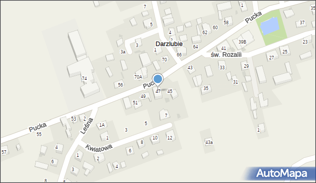 Darzlubie, Pucka, 47, mapa Darzlubie