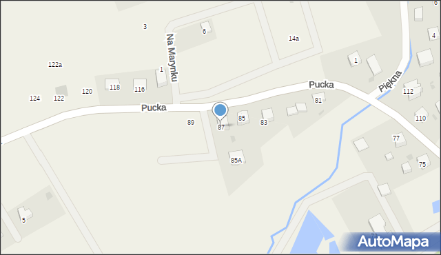 Darzlubie, Pucka, 87, mapa Darzlubie