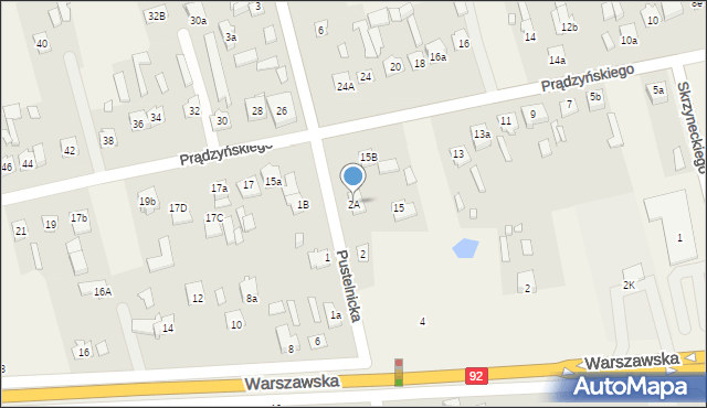 Dębe Wielkie, Pustelnicka, 2A, mapa Dębe Wielkie