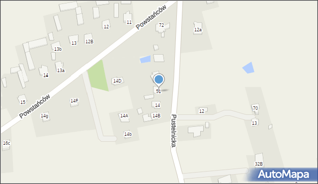 Dębe Wielkie, Pustelnicka, 51, mapa Dębe Wielkie