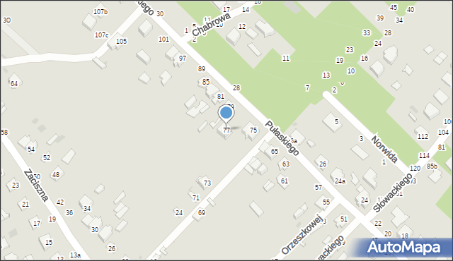 Dęblin, Pułaskiego Kazimierza, gen., 77, mapa Dęblin
