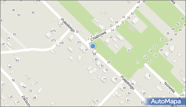 Dęblin, Pułaskiego Kazimierza, gen., 91, mapa Dęblin