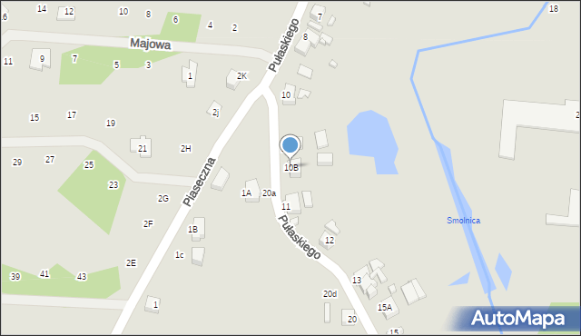 Dębno, Pułaskiego Kazimierza, gen., 10B, mapa Dębno