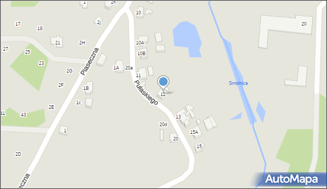 Dębno, Pułaskiego Kazimierza, gen., 12, mapa Dębno
