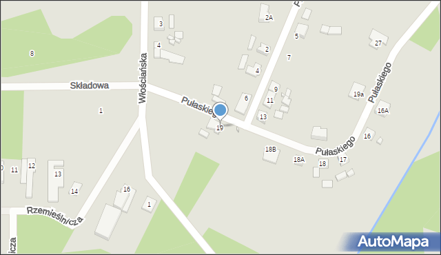 Dębno, Pułaskiego Kazimierza, gen., 19, mapa Dębno