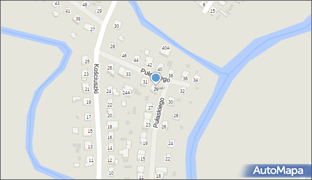 Dobre Miasto, Pułaskiego, 29, mapa Dobre Miasto