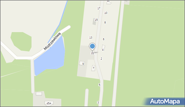 Duchnów, Puchacza, 11, mapa Duchnów