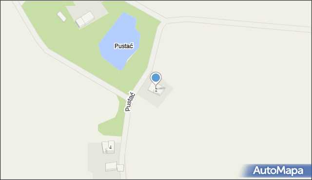 Dzikowo, Pustać, 2, mapa Dzikowo
