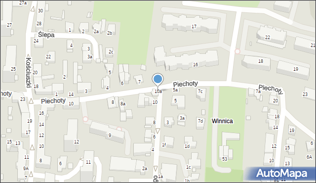 Elbląg, Pułaskiego Kazimierza, gen., 10a, mapa Elbląga