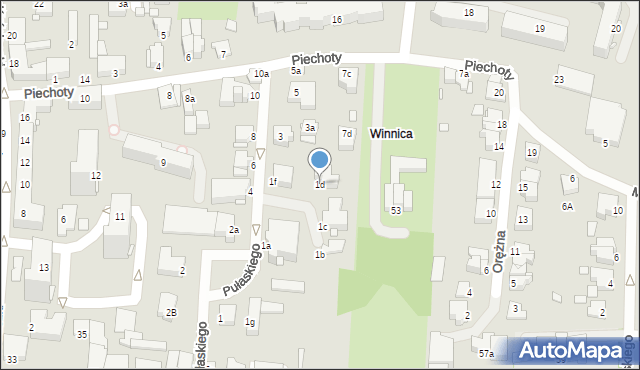 Elbląg, Pułaskiego Kazimierza, gen., 1d, mapa Elbląga