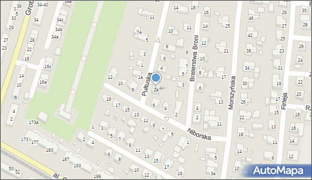 Elbląg, Pułtuska, 2a, mapa Elbląga