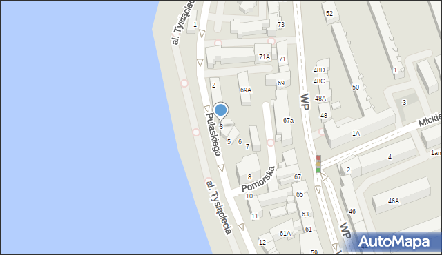 Ełk, Pułaskiego Kazimierza, gen., 3, mapa Ełku