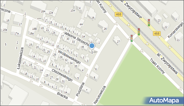 Gdańsk, Puszkina Aleksandra, 2, mapa Gdańska