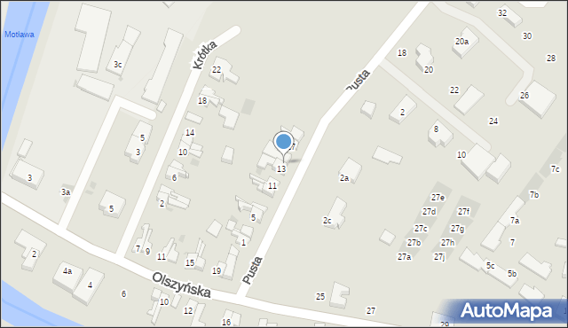 Gdańsk, Pusta, 15, mapa Gdańska