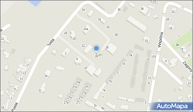 Gdańsk, Pusta, 24, mapa Gdańska