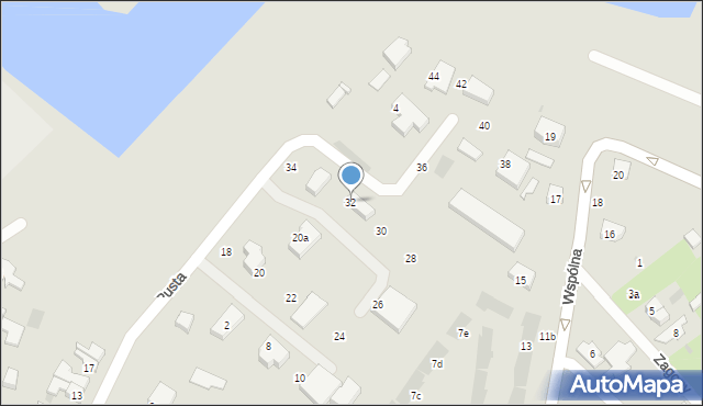 Gdańsk, Pusta, 32, mapa Gdańska