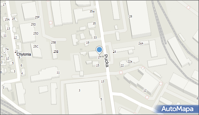 Gdynia, Pucka, 17, mapa Gdyni
