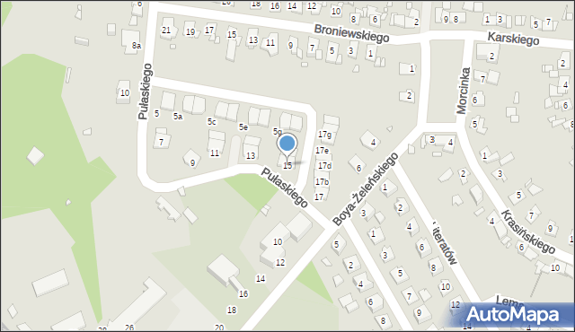 Gliwice, Pułaskiego Kazimierza, gen., 15, mapa Gliwic