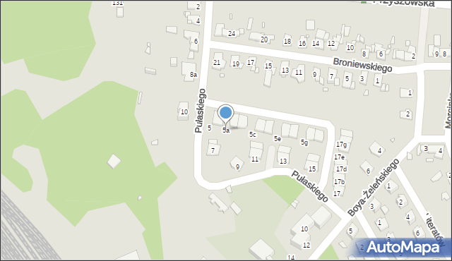 Gliwice, Pułaskiego Kazimierza, gen., 5a, mapa Gliwic