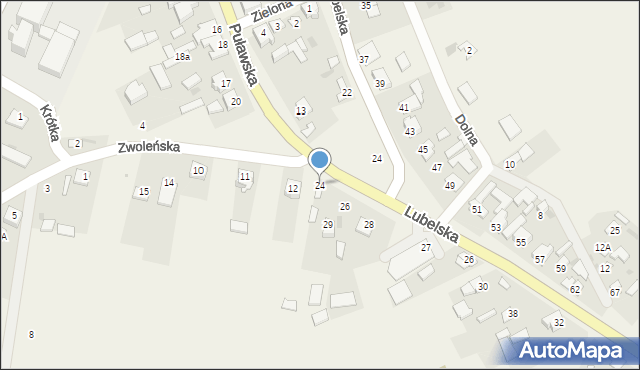 Gniewoszów, Puławska, 24, mapa Gniewoszów