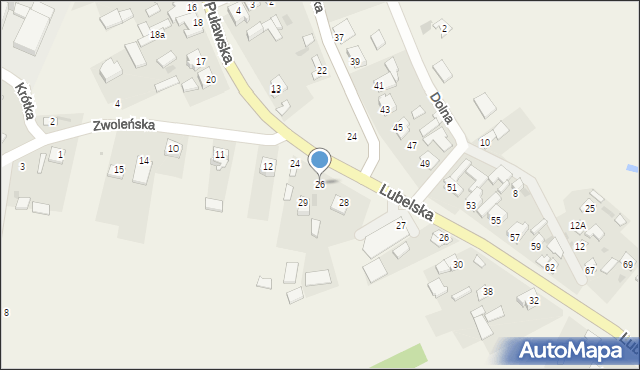 Gniewoszów, Puławska, 26, mapa Gniewoszów