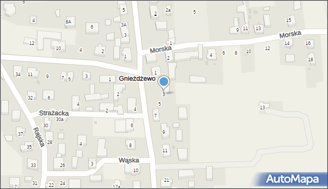 Gnieżdżewo, Pucka, 3, mapa Gnieżdżewo