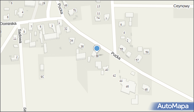 Gnieżdżewo, Pucka, 38, mapa Gnieżdżewo