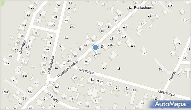 Gniezno, Pustachowska, 27, mapa Gniezna