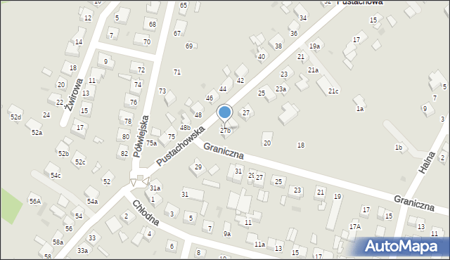 Gniezno, Pustachowska, 27b, mapa Gniezna