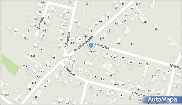 Gniezno, Pustachowska, 29, mapa Gniezna